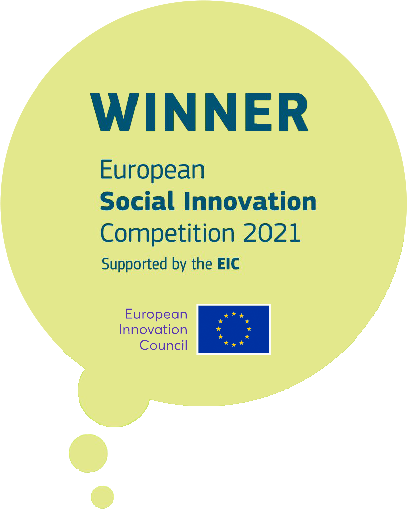 Badge of the winner of the European Social Innovation Competition 2021